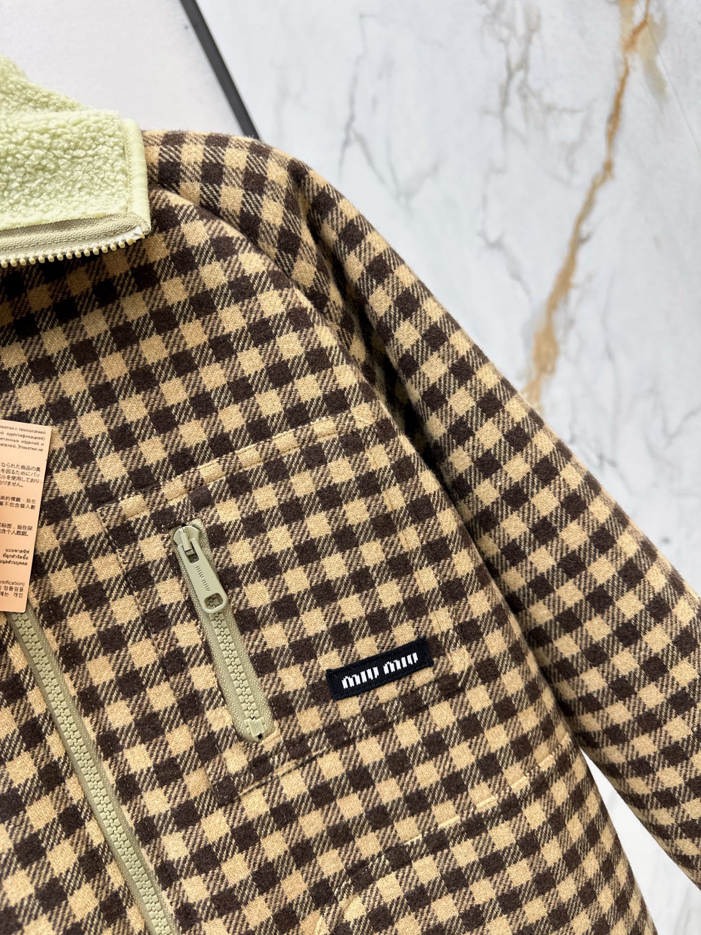 Miu 25fw plaid jacket