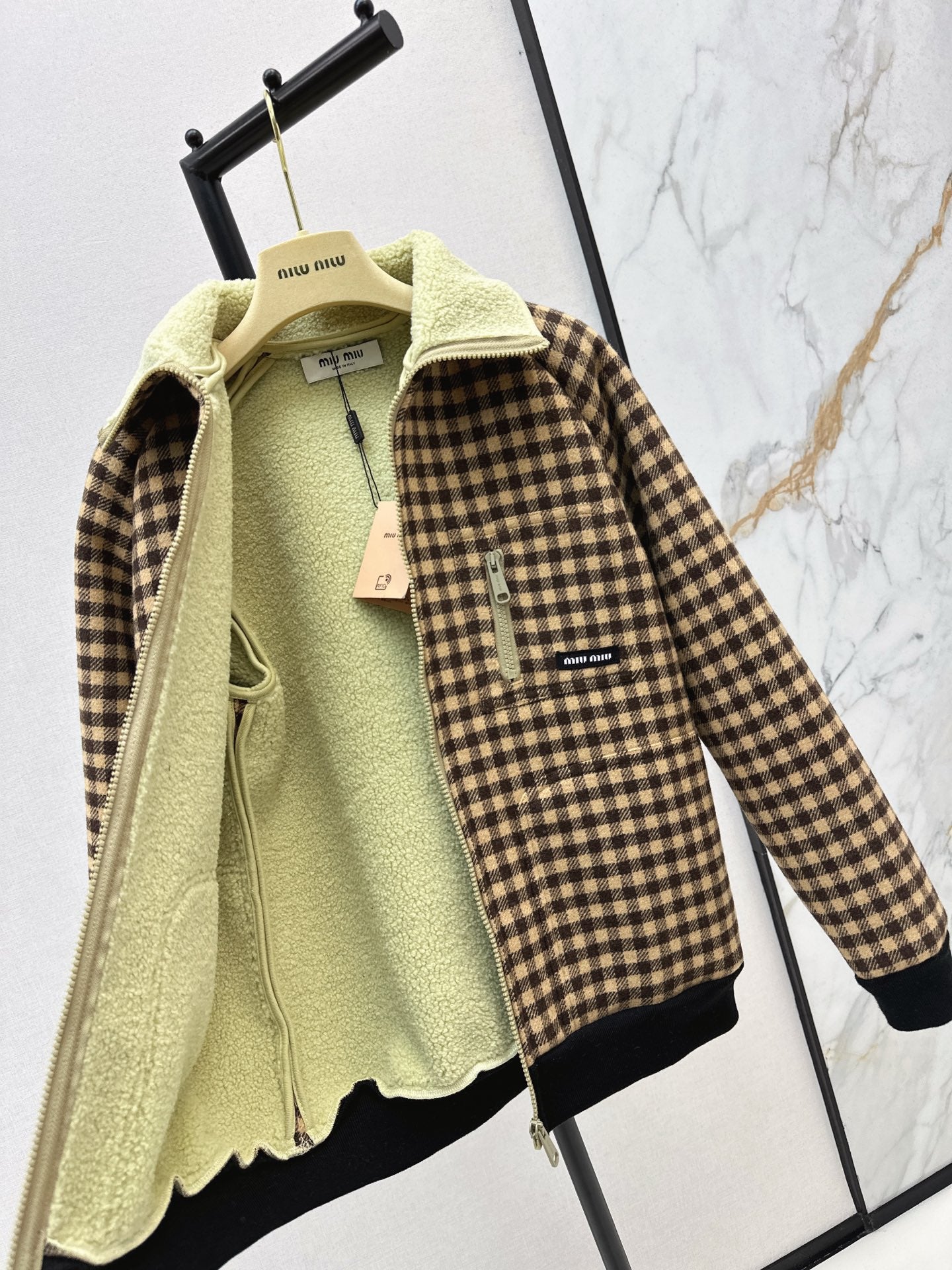 Miu 25fw plaid jacket