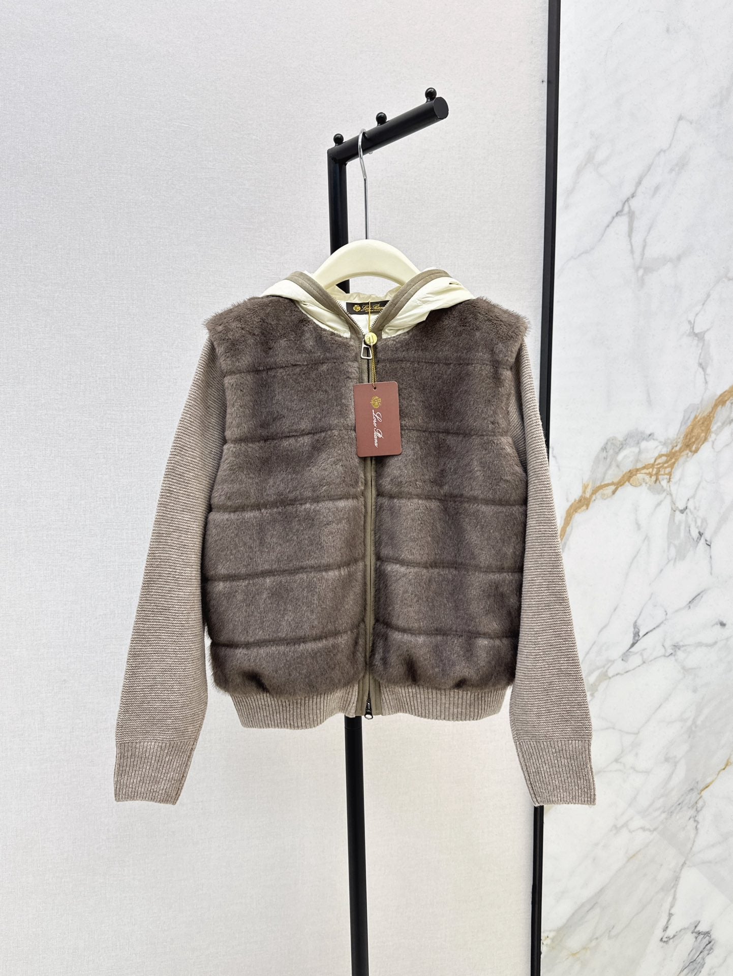 Loro 25fw hooded down jacket