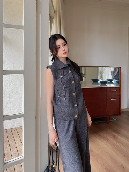 Chan 25fw sleeveless suit