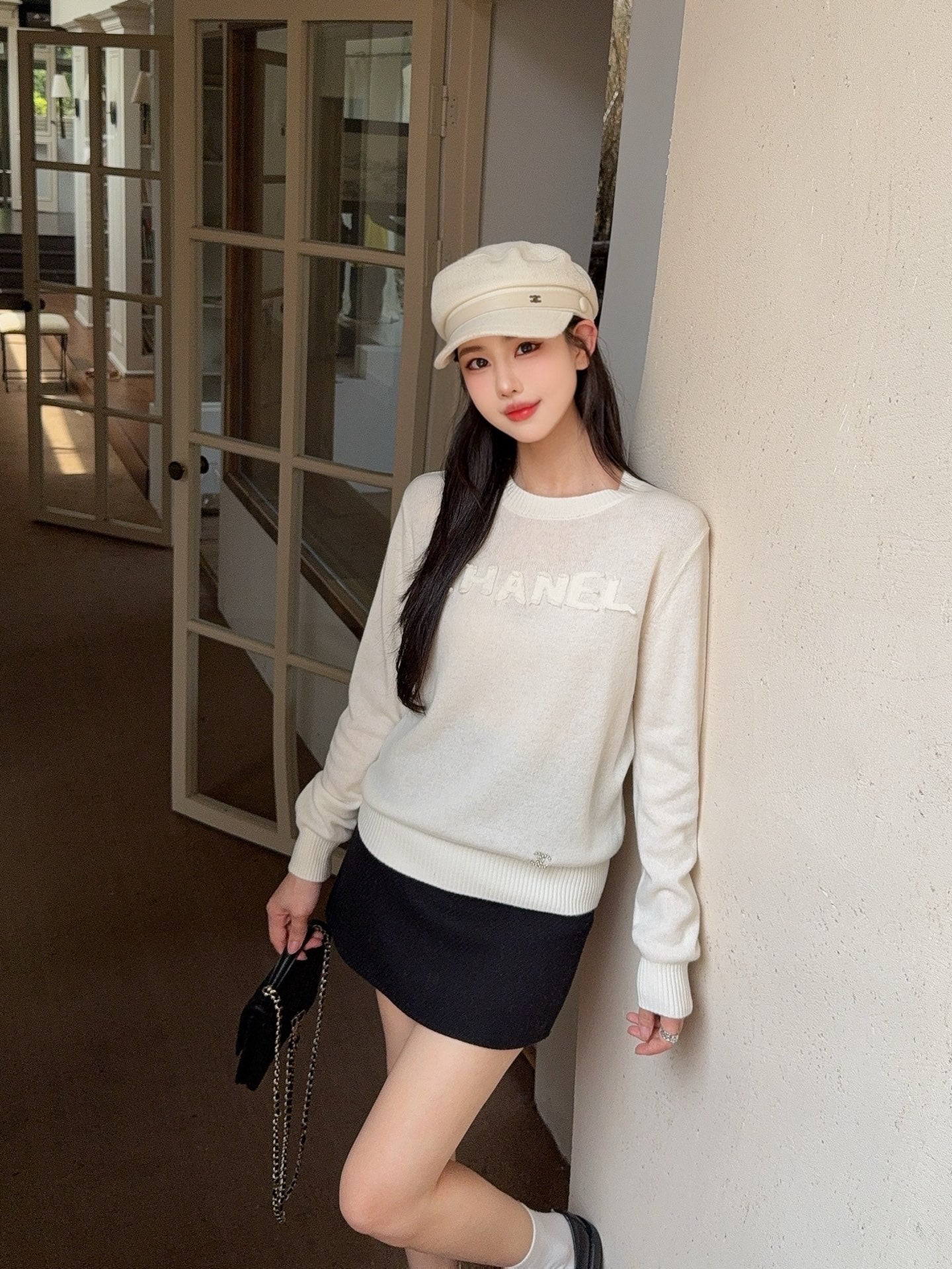 Chan 25fw knitted sweatshirt
