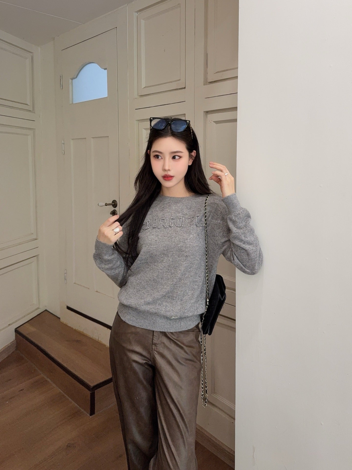 Chan 25fw knitted sweatshirt