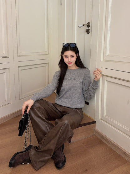 Chan 25fw knitted sweatshirt