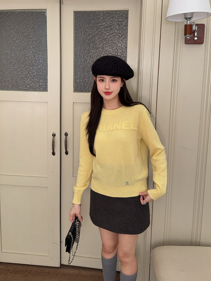 Chan 25fw knitted sweatshirt