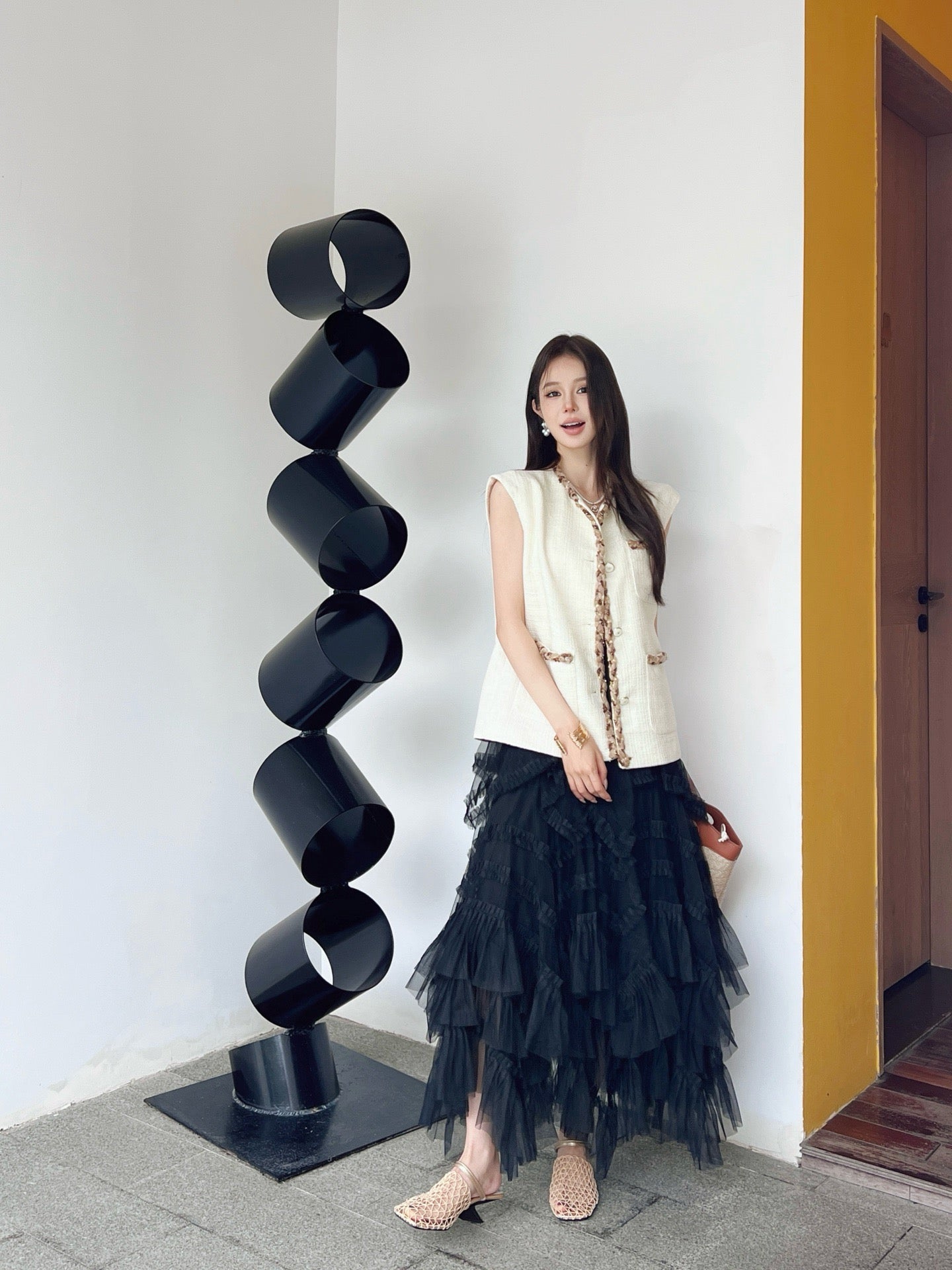 Chan 25fw woven vest