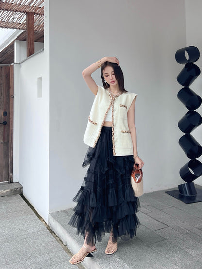 Chan 25fw woven vest
