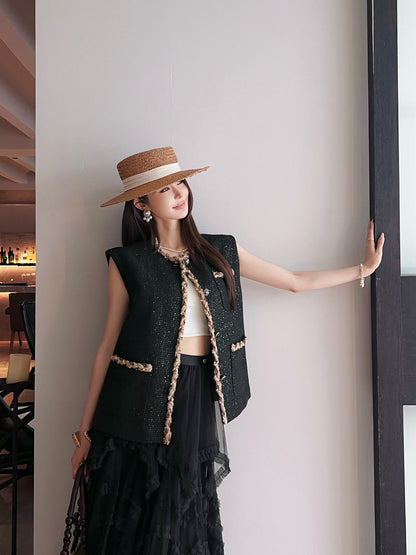 Chan 25fw woven vest