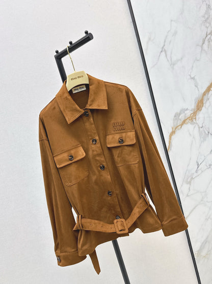 Miu 25fw belted jacket