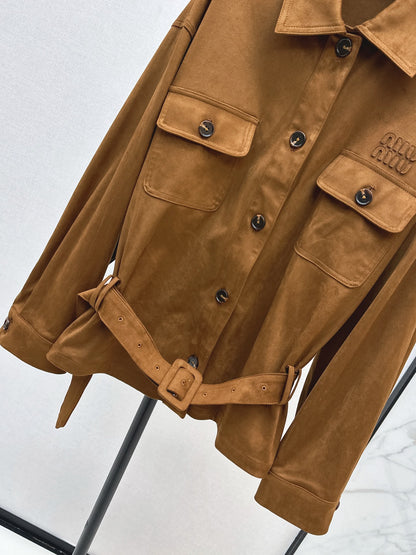 Miu 25fw belted jacket