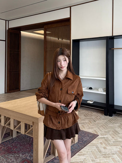 Miu 25fw belted jacket