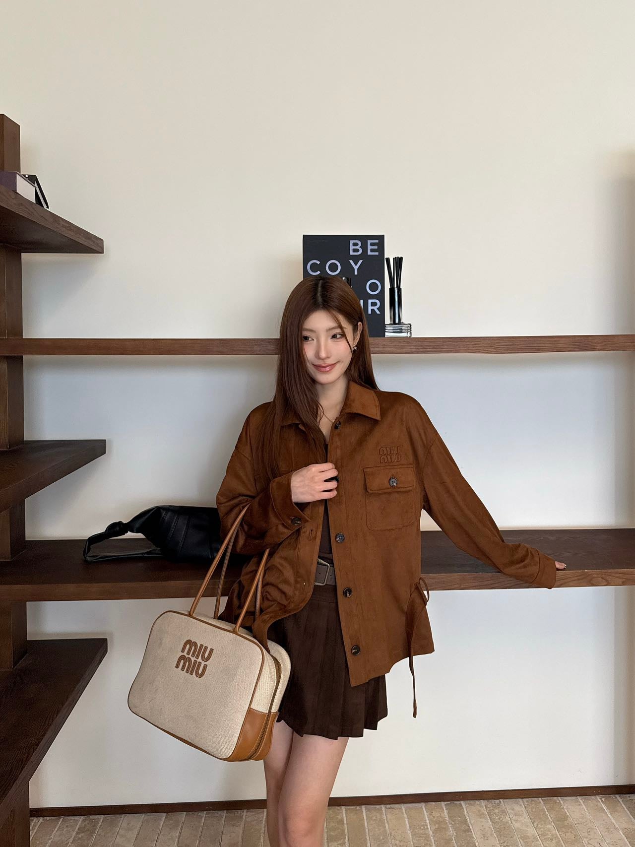 Miu 25fw belted jacket