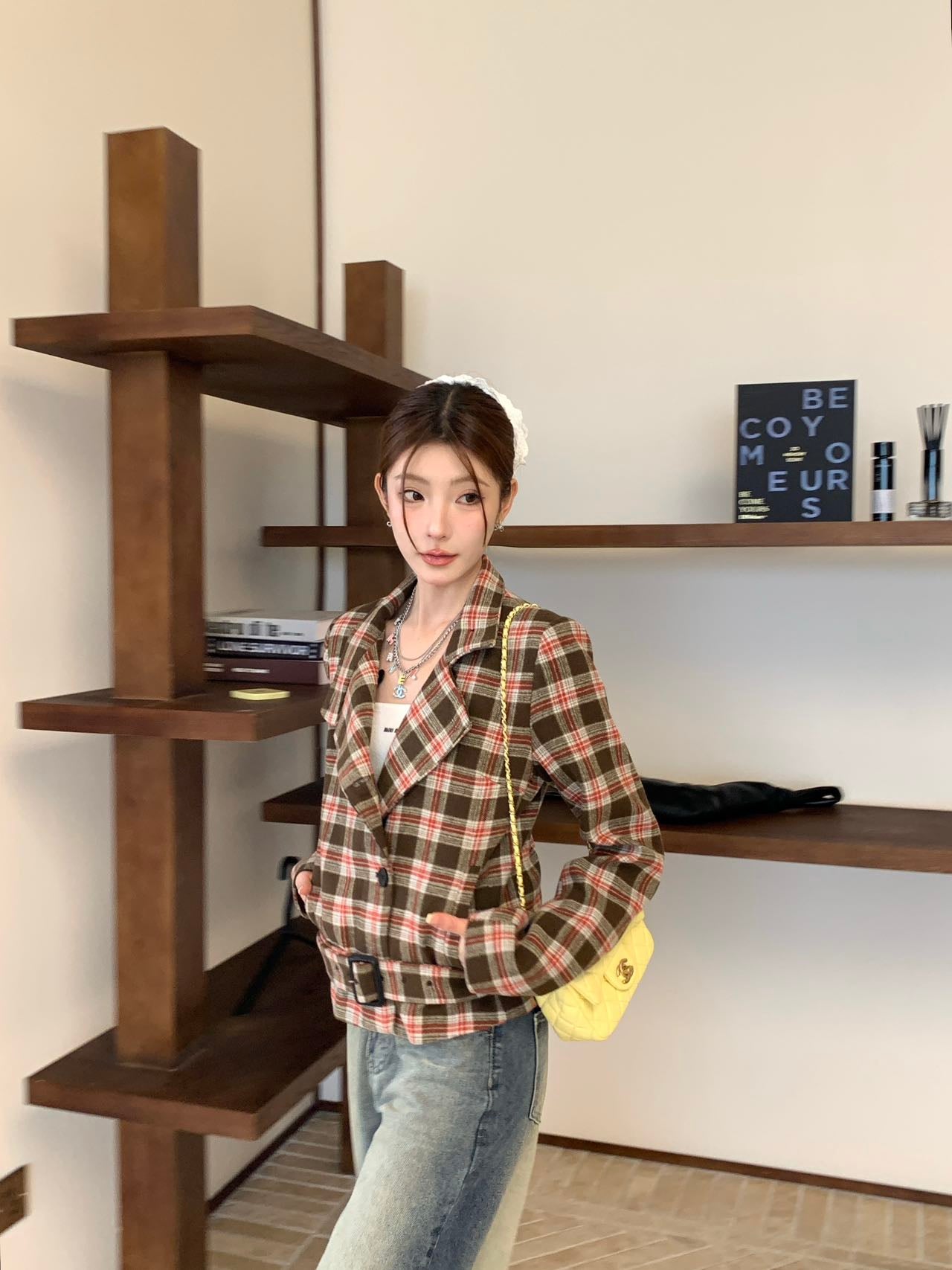 Sain 25fw plaid jacket