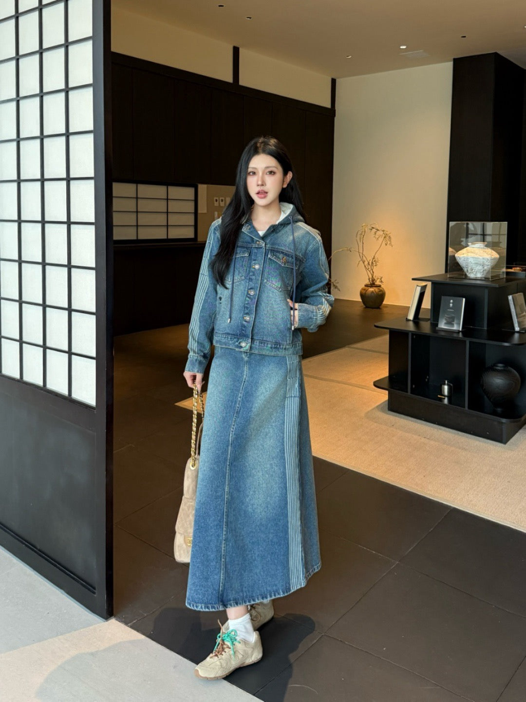 CD 25fw denim skirt