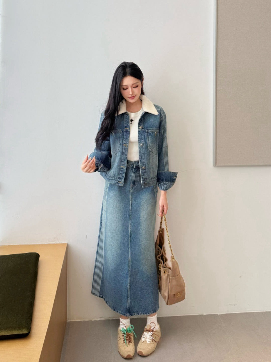 CD 25fw denim skirt