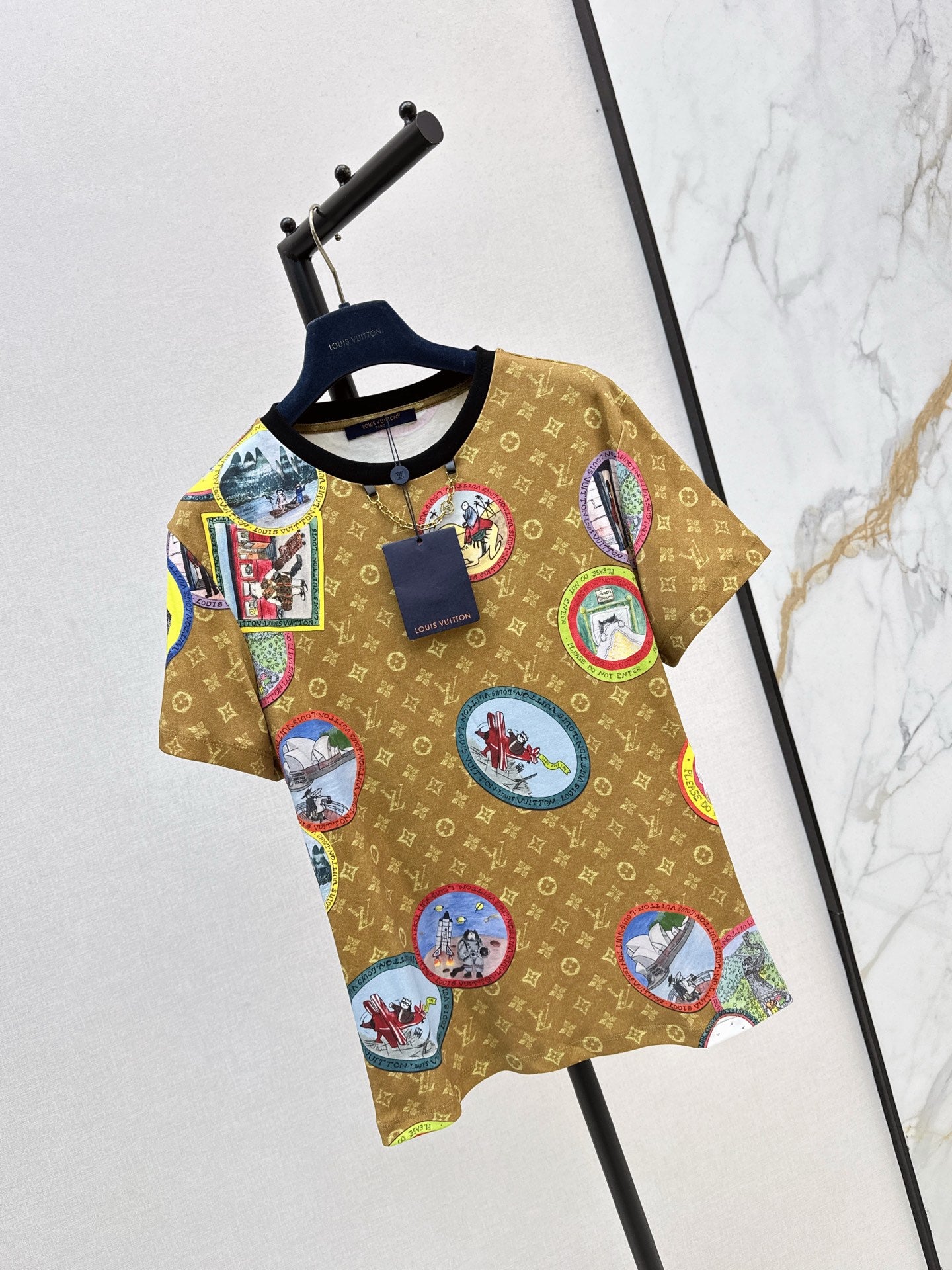 Louis 25fw printed t-shirt