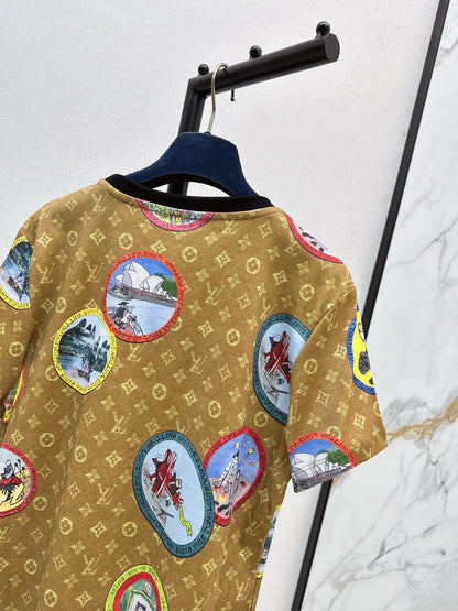Louis 25fw printed t-shirt