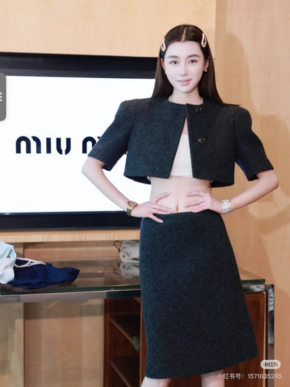 Miu 25fw wool suit
