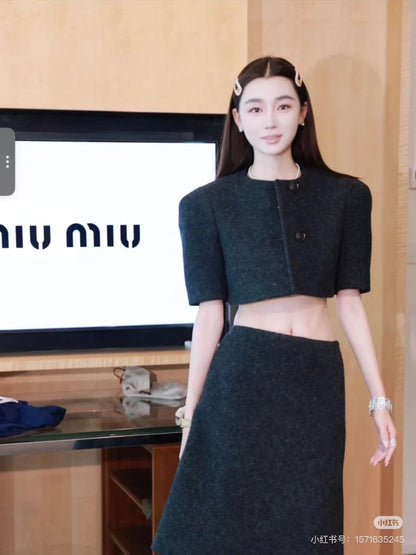 Miu 25fw wool suit