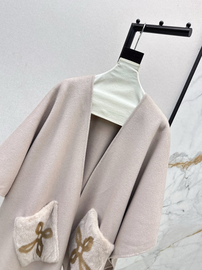 Loro 25fw wool cape coat