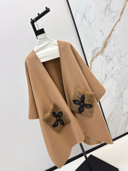 Loro 25fw wool cape coat