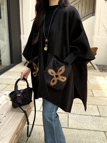 Loro 25fw wool cape coat