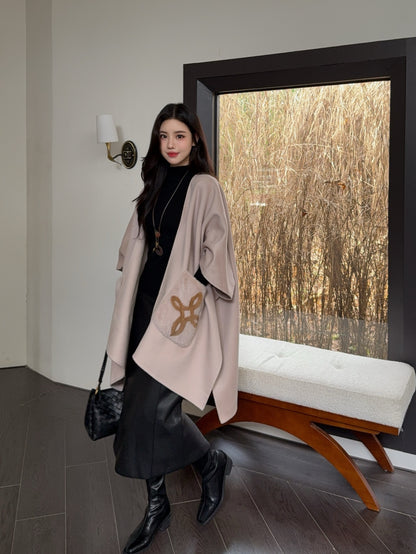 Loro 25fw wool cape coat