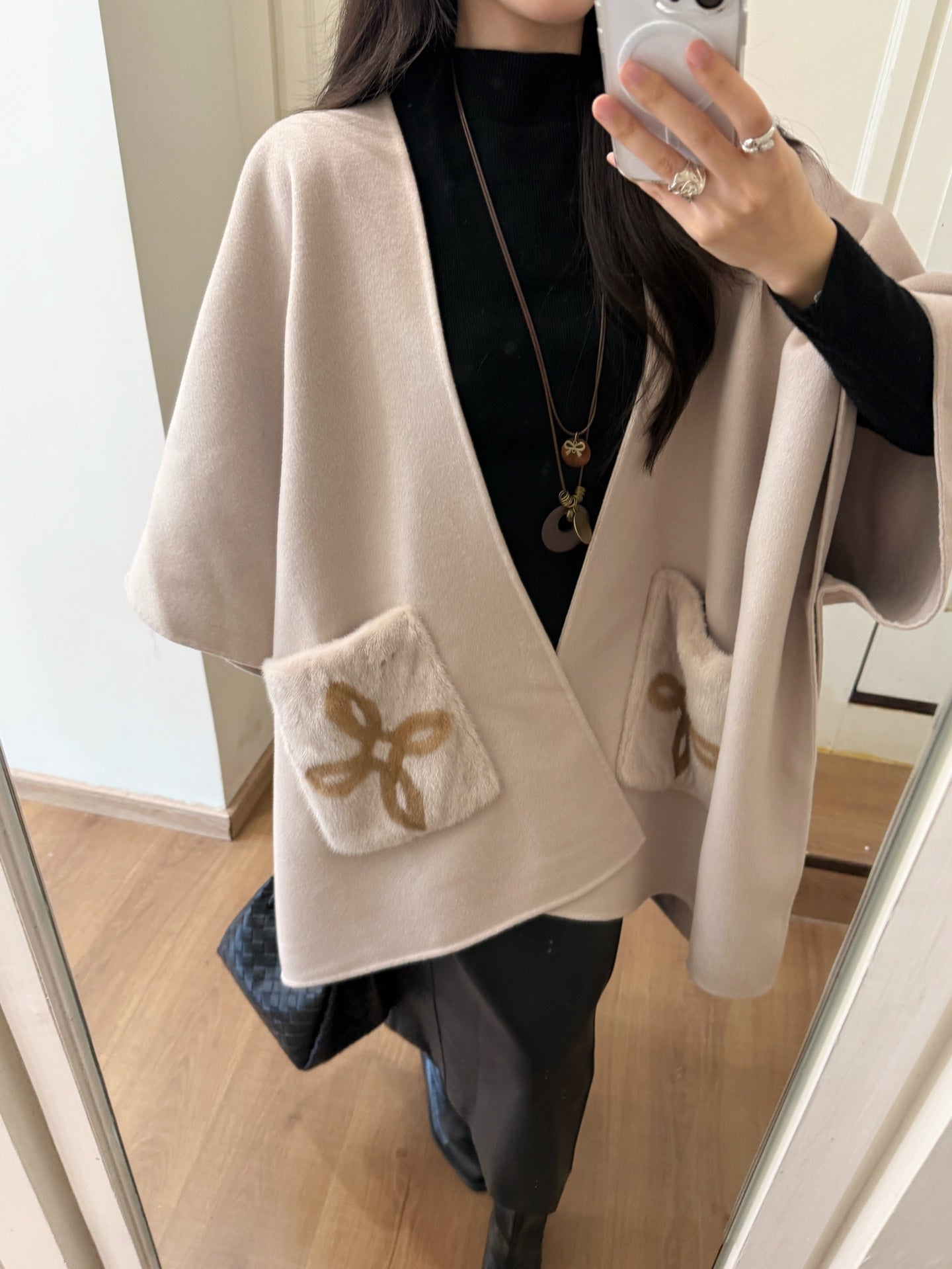 Loro 25fw wool cape coat