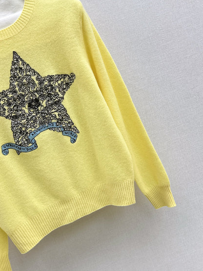 CD 25fw embroidered sweater