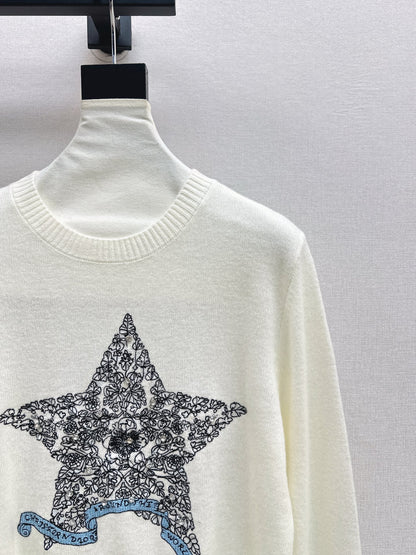 CD 25fw embroidered sweater