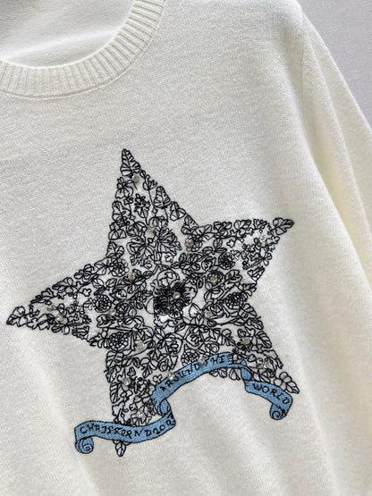 CD 25fw embroidered sweater