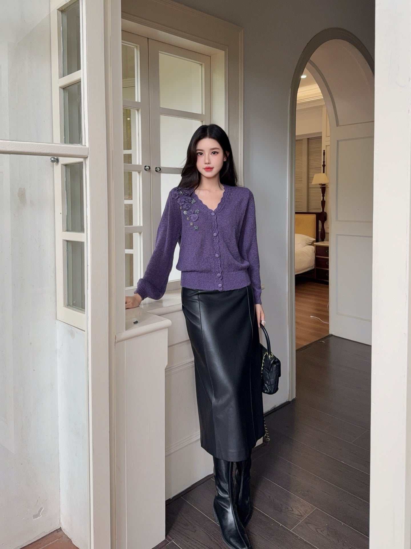 Chan 25fw knitted cardigan