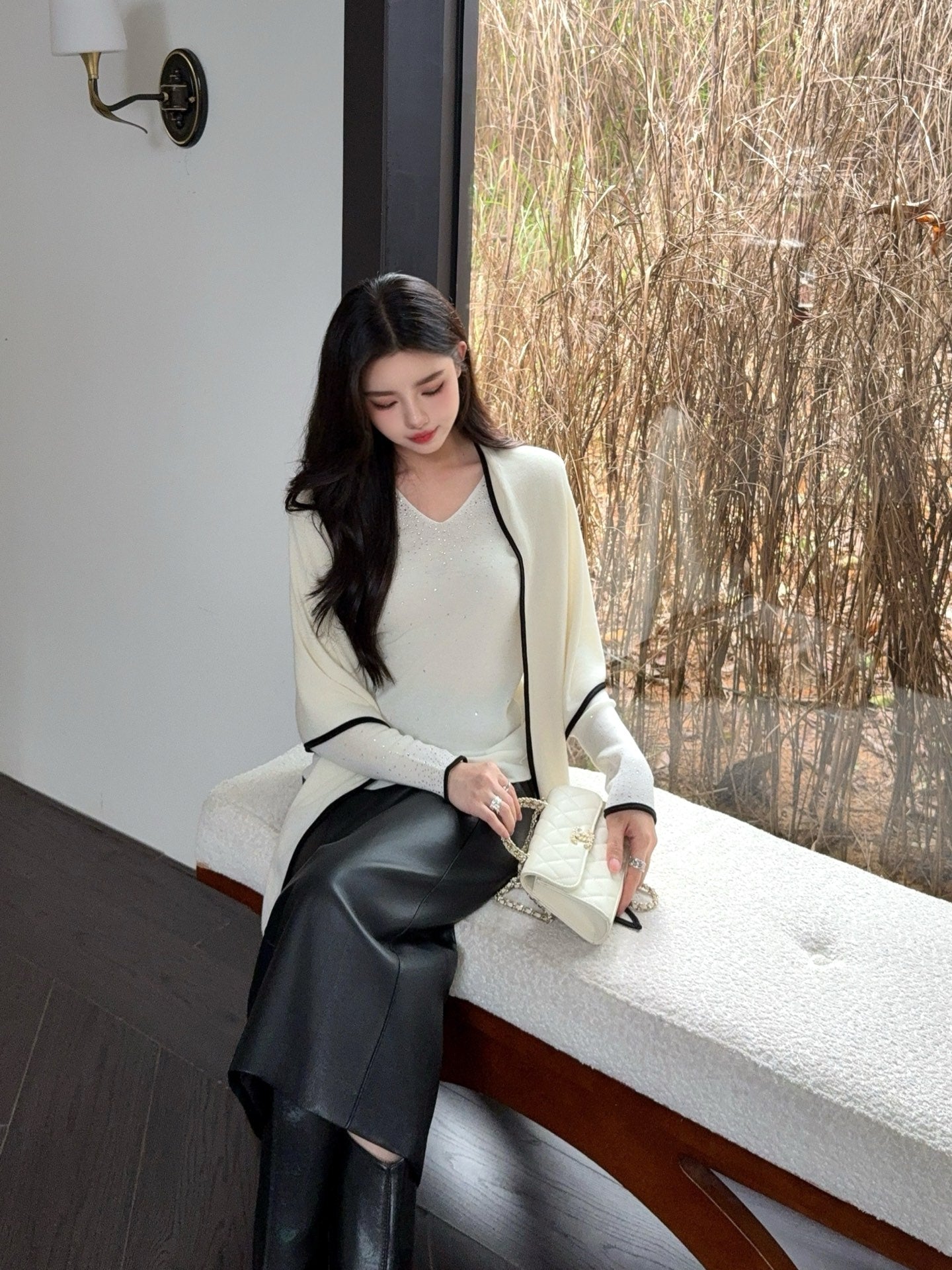 Brun 25fw shawl sweatshirts set
