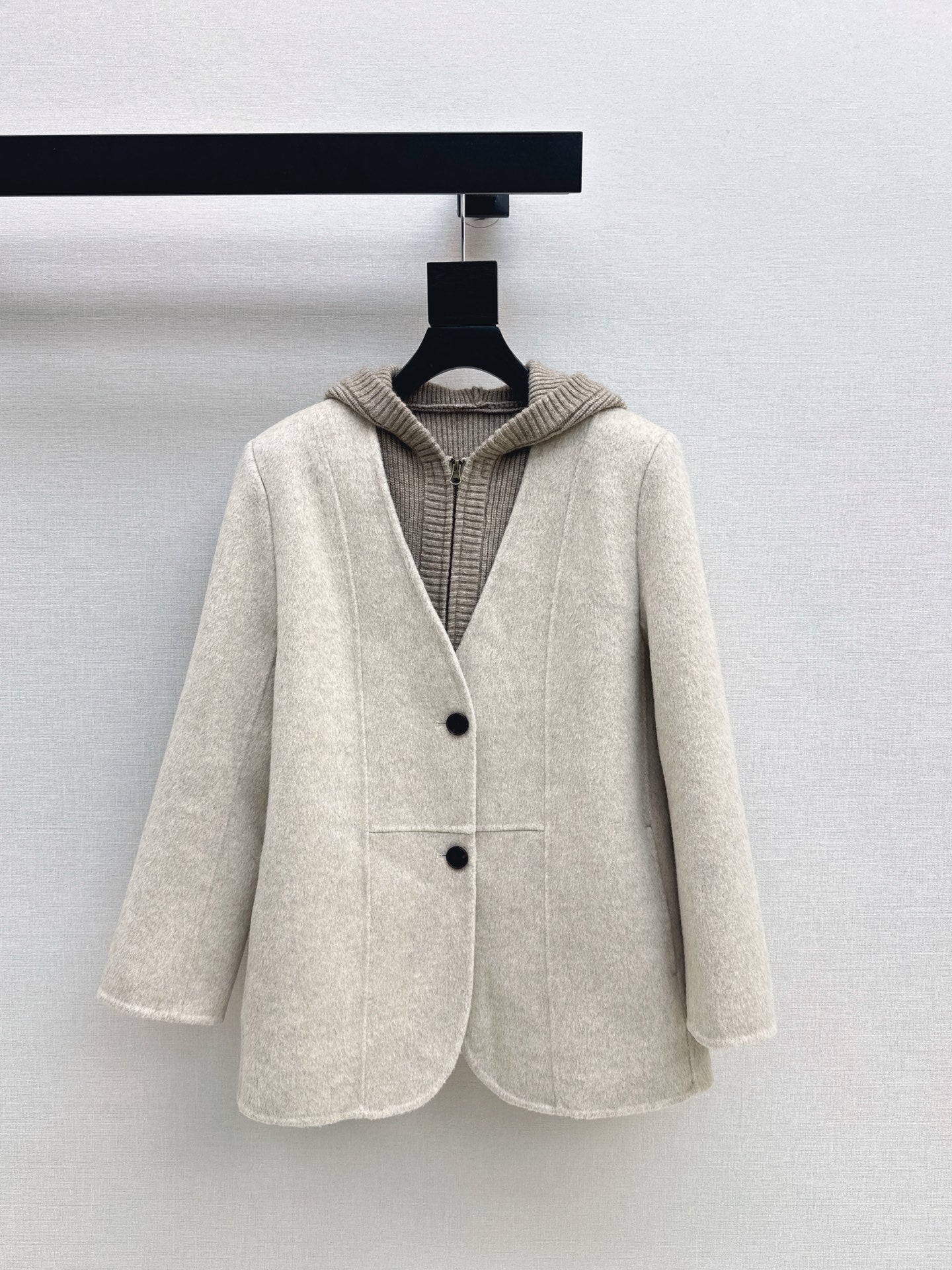 Loro 25fw knitted vest jacket set