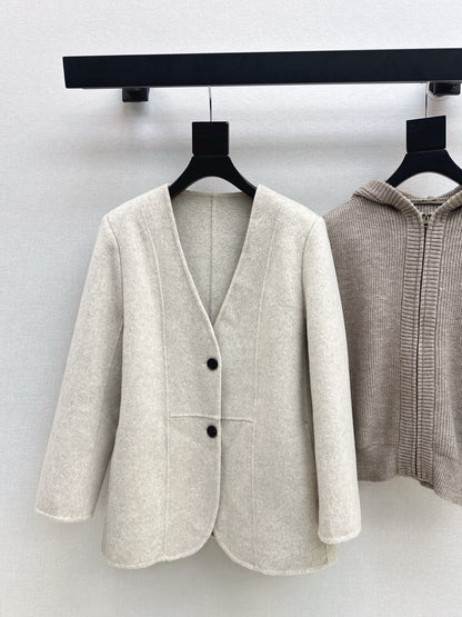 Loro 25fw knitted vest jacket set