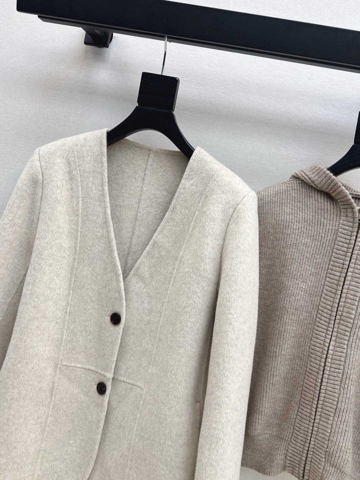 Loro 25fw knitted vest jacket set