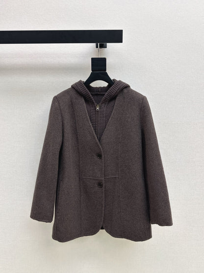 Loro 25fw knitted vest jacket set