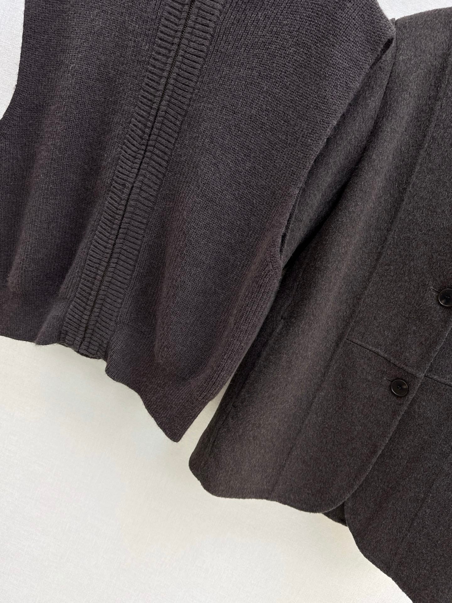 Loro 25fw knitted vest jacket set