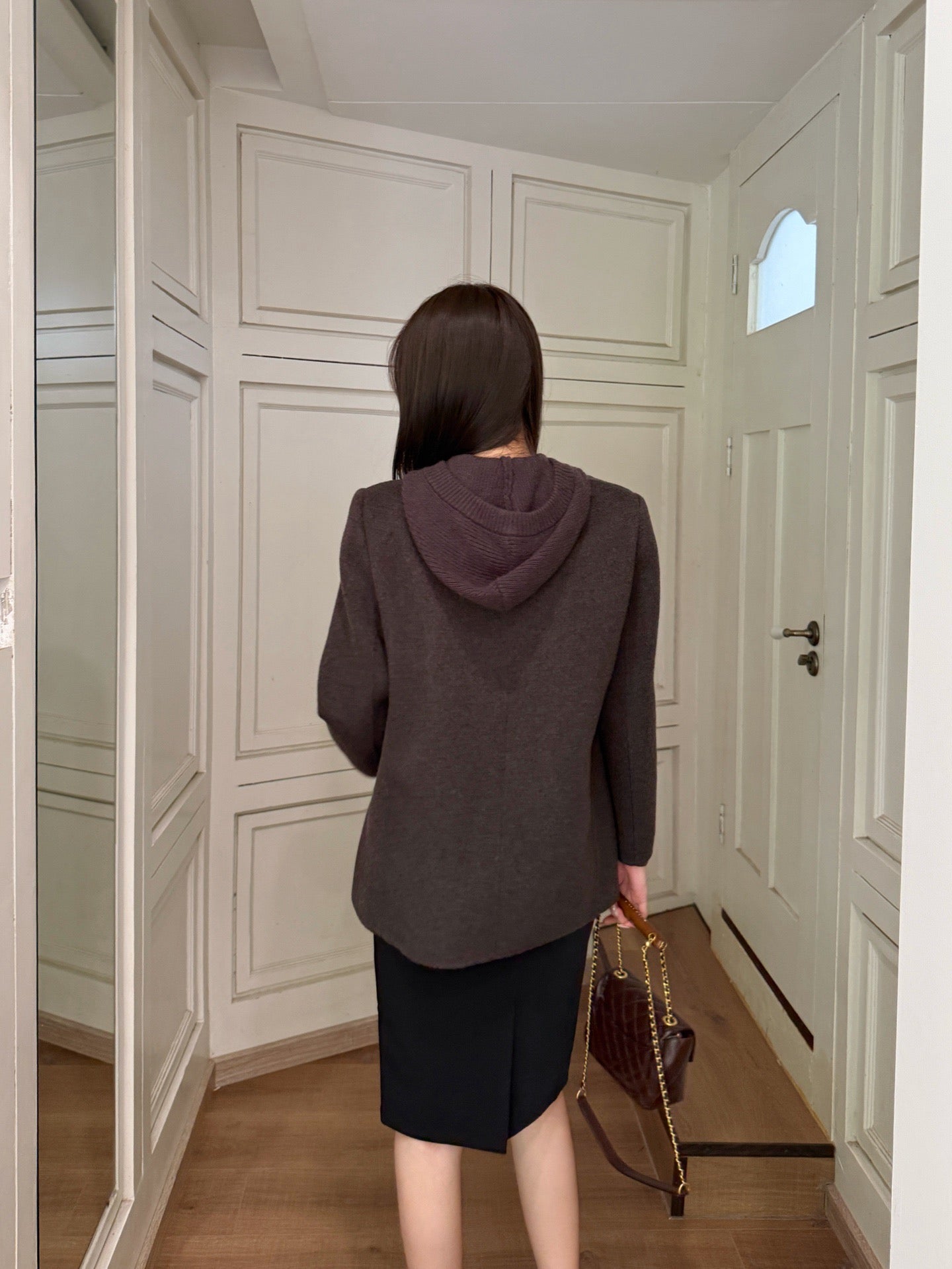 Loro 25fw knitted vest jacket set