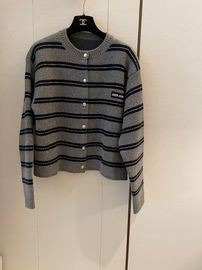 Miu 25fw knitted cardigan