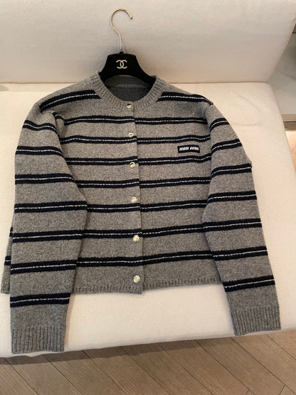 Miu 25fw knitted cardigan