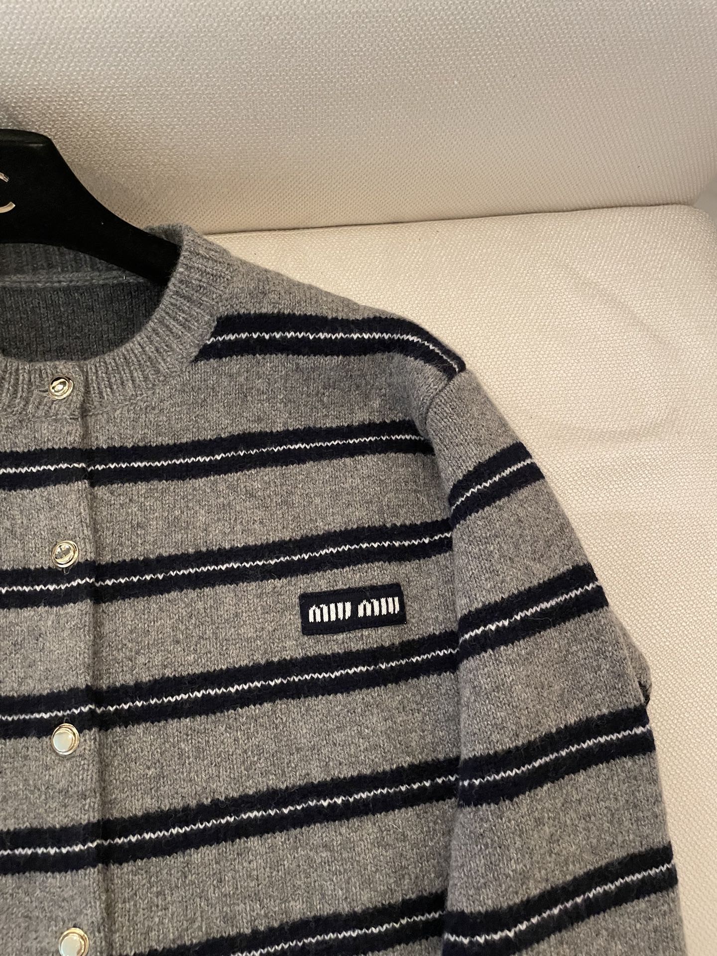 Miu 25fw knitted cardigan