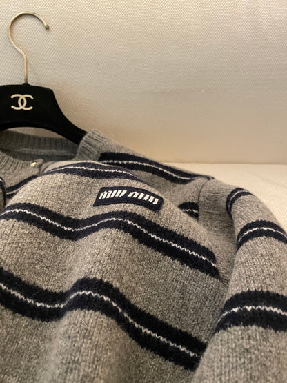 Miu 25fw knitted cardigan