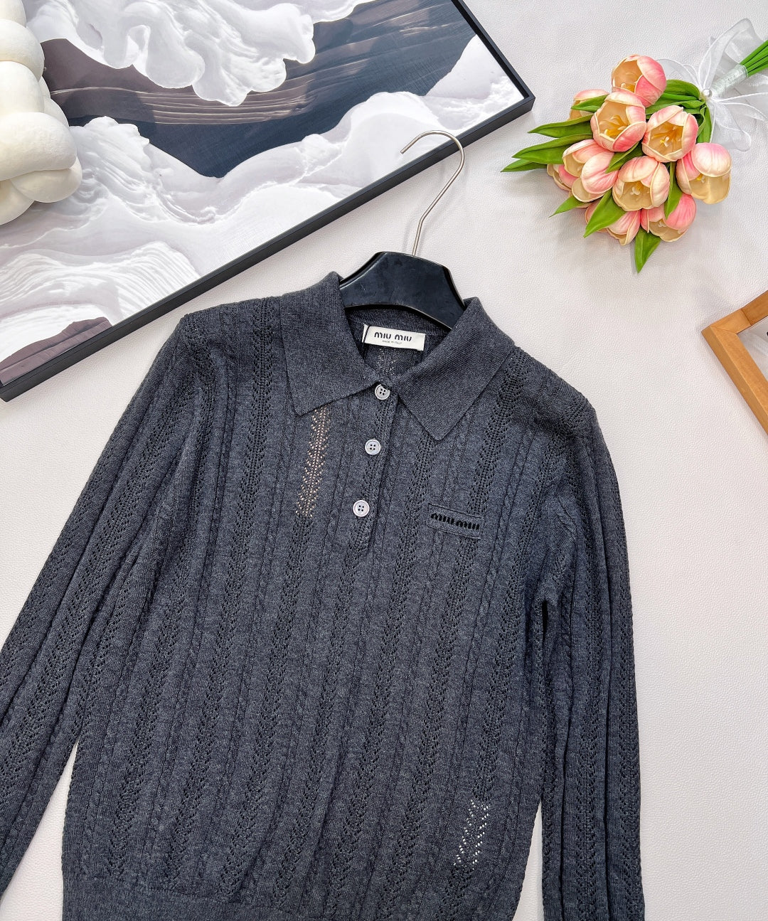 Miu 25fw knitted sweater