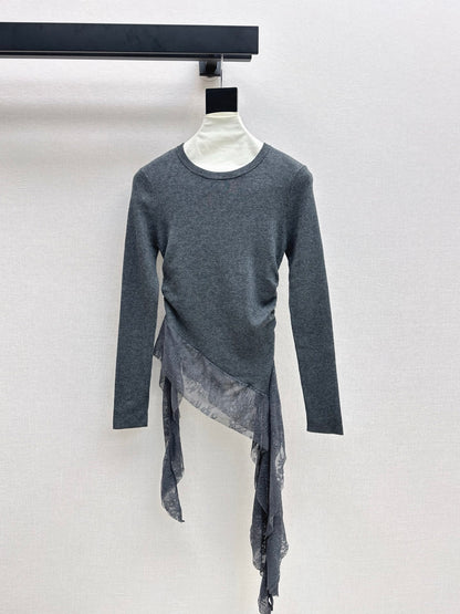 Miu 25fw lace sweater shirt