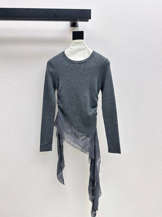 Miu 25fw lace sweater shirt