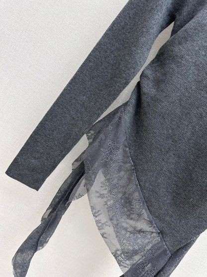 Miu 25fw lace sweater shirt