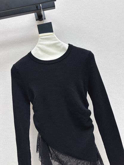 Miu 25fw lace sweater shirt