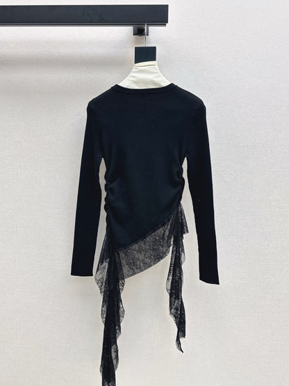 Miu 25fw lace sweater shirt