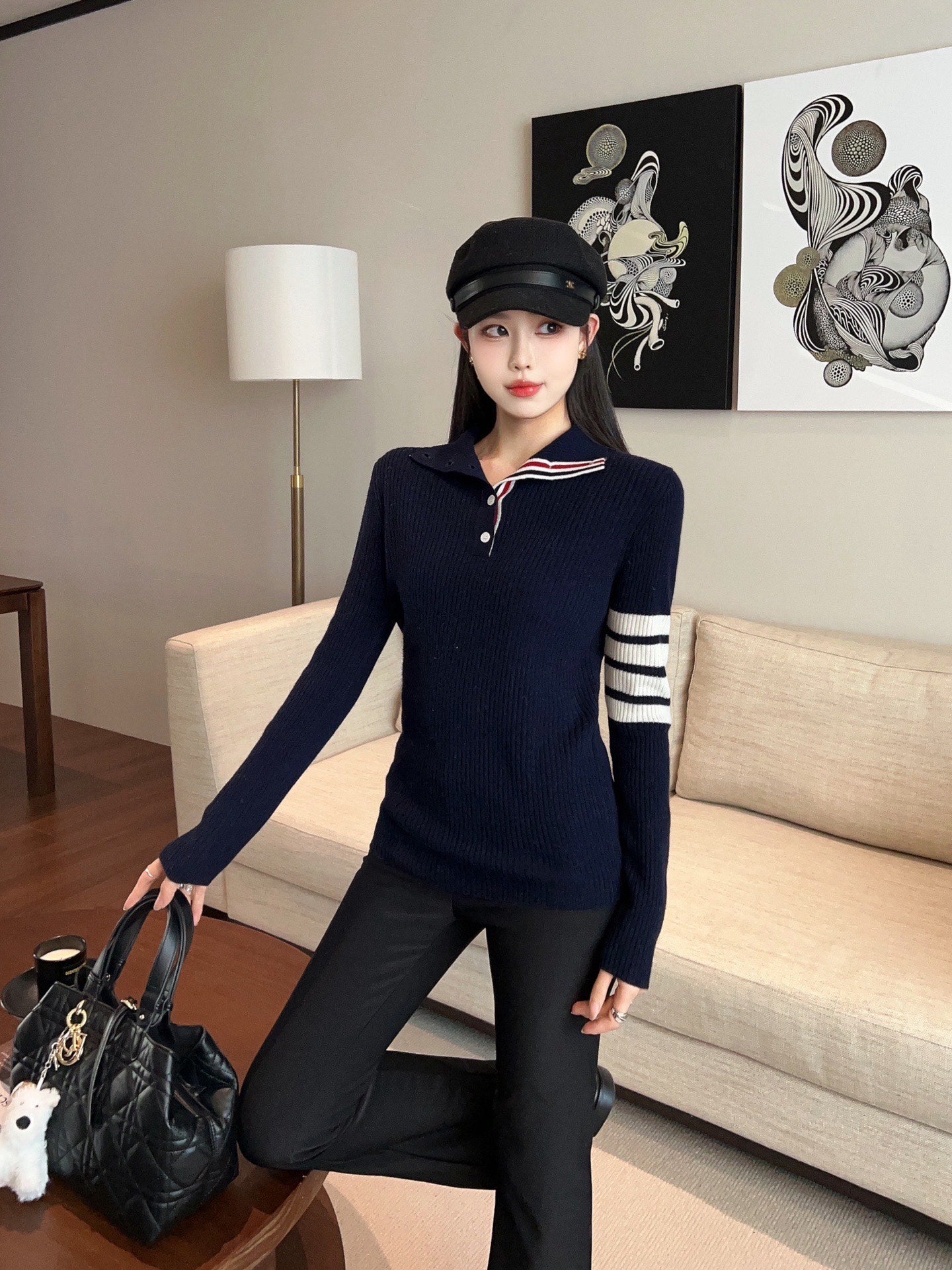 Thom 25fw knitted sweatshirts