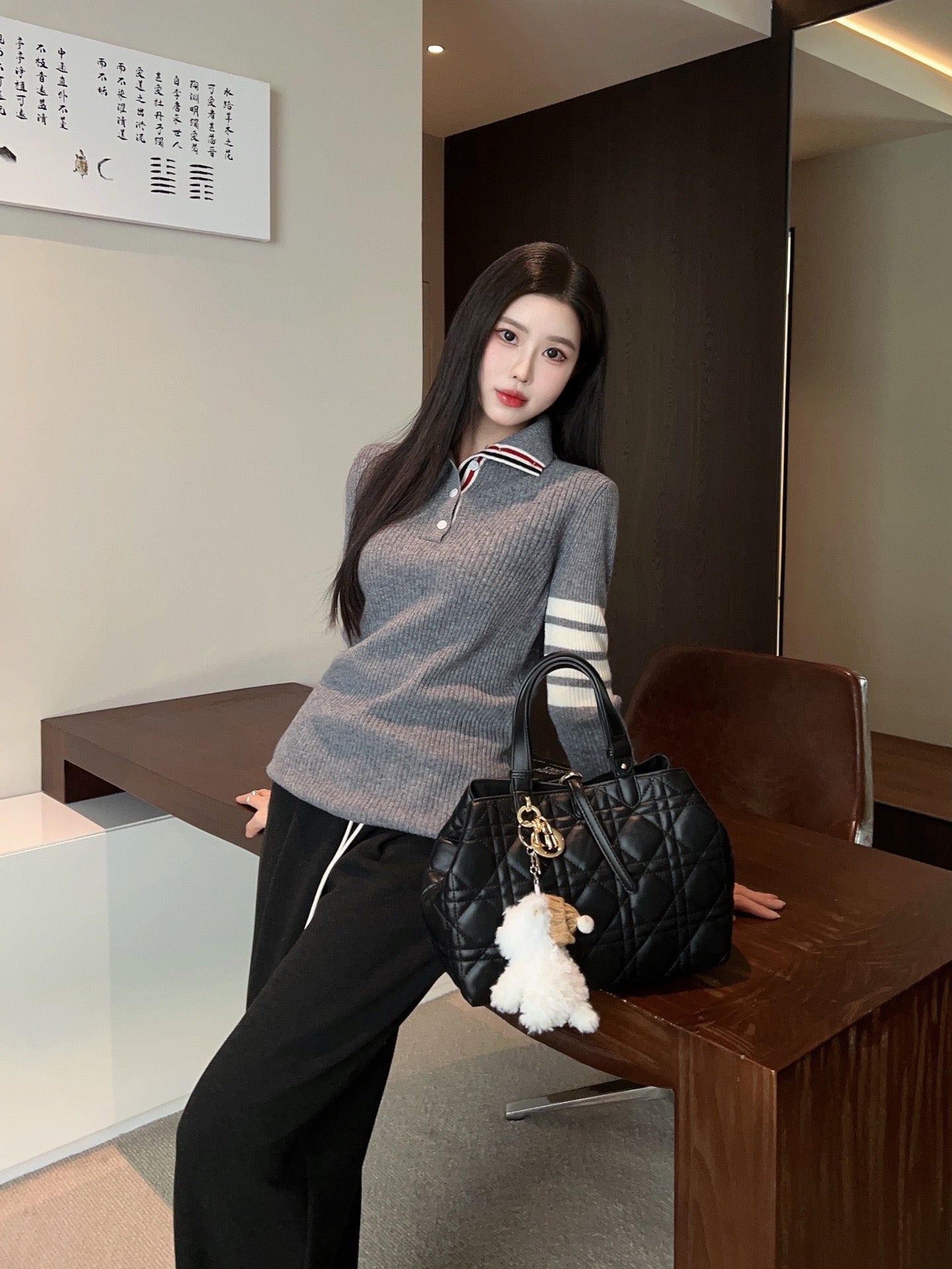 Thom 25fw knitted sweatshirts